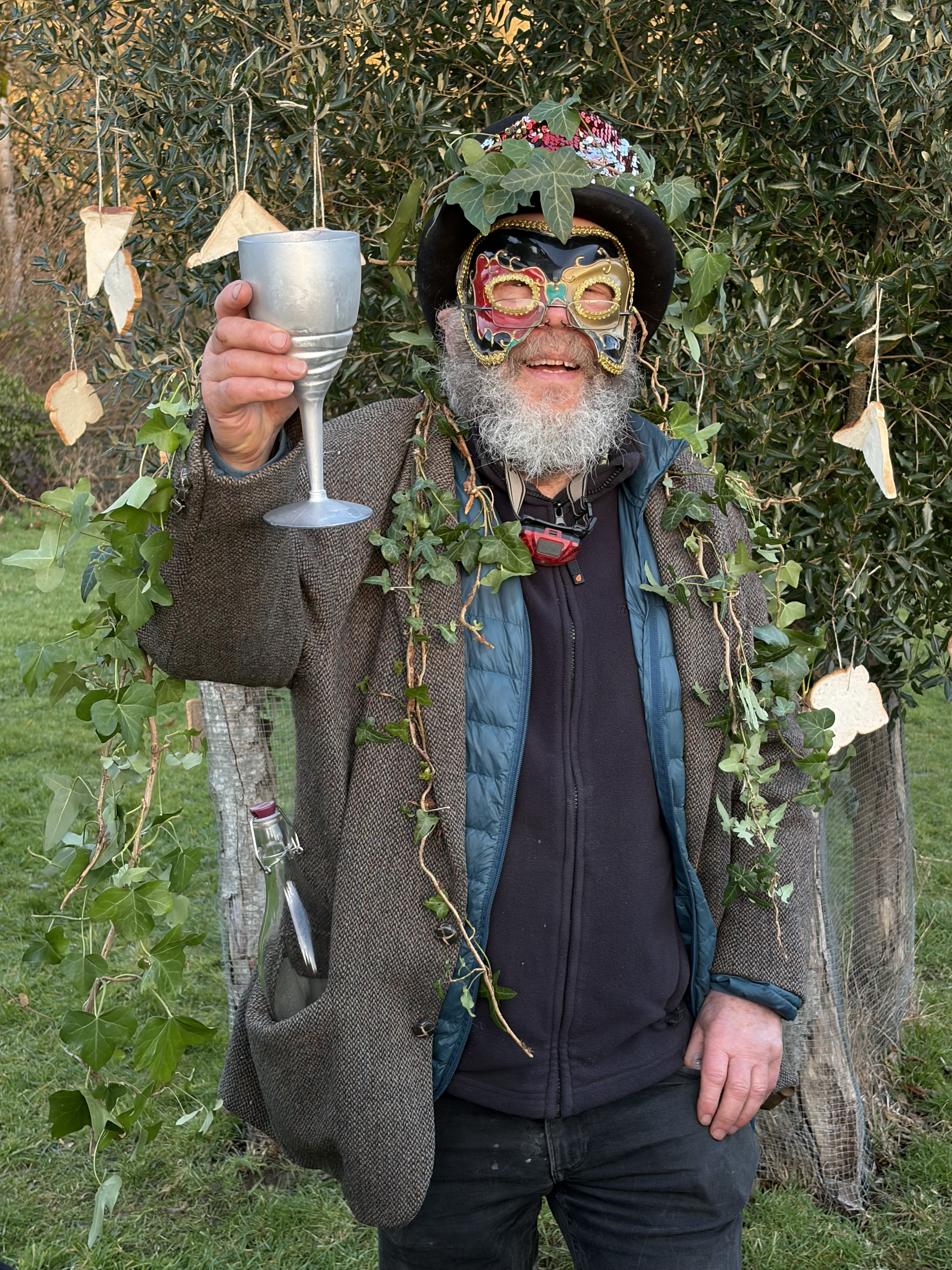 The wassail butler leads the toast 